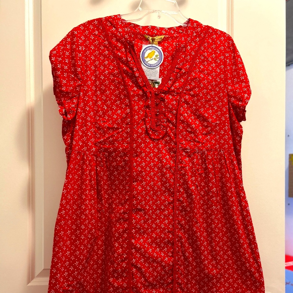 Red Floral Women's Dress